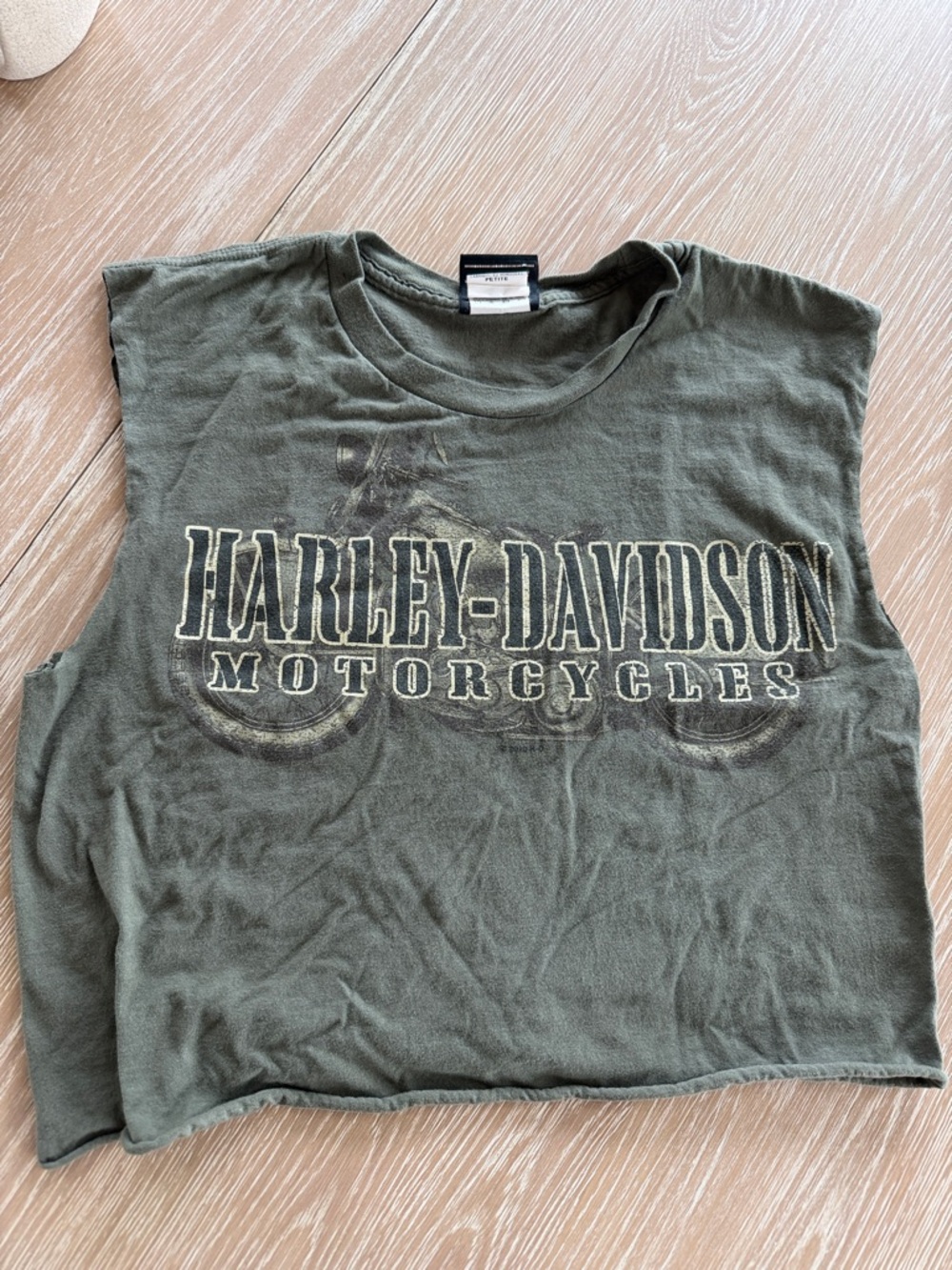 Harley-Davidson Olive Green Sleeveless Crop